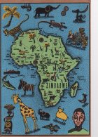 REF 333 :  CPSM Afrique Carte Géographique Contour De Pays Zimbabwe Gill Bond - Simbabwe