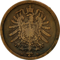 Monnaie, GERMANY - EMPIRE, Wilhelm I, 2 Pfennig, 1876, Munich, TTB, Cuivre, KM:2 - 2 Pfennig