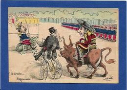 CPA Espagne Spania Caricature Alphonse XIII Roi Royalty Loubet Delcassé Mille Non Circulé Grenouille Tricycle - Altri & Non Classificati