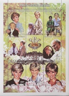 TOGO 1997 Diana,Princess  Of Wales  Sheetlet  Of Nine - Togo (1960-...)