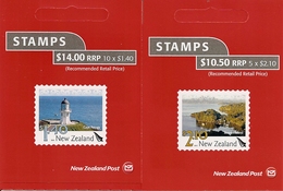 NEW ZEALAND, 2012,  Booklet 159/60, New Scenic Definitives (Stewart Island, Lighthouse Cape Reinga) 1st Reprint - Postzegelboekjes