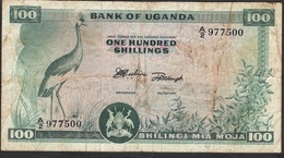 UGANDA ** R A R E  ** P4 100 SHILLINGS 1966 FINE  NO P.h. ! - Uganda