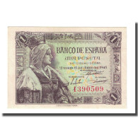 Billet, Espagne, 1 Peseta, 1945-06-15, KM:128a, NEUF - 1-2 Peseten