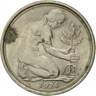 Monnaie, République Fédérale Allemande, 50 Pfennig, 1974, Stuttgart, TB - 50 Pfennig