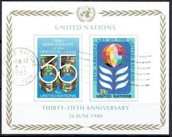 UNITED NATIONS # NEW YORK FROM 1980 STAMPWORLD 346-47 - Oblitérés