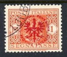 LJUBLJANA PROVINCE 1944 Postage Due 1 L. Used.  Michel Porto 8 - Besetzungen 1938-45