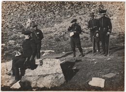 Photo Originale Beau Format XIXème Chasseurs Alpins état Major Hautes Basses Alpes Manoeuvres - Ancianas (antes De 1900)