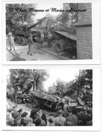 CAMION US DEPANNANT VEHICULE ACCIDENTE - LOT DE 2 CARTES PHOTOS MILITAIRES - Matériel