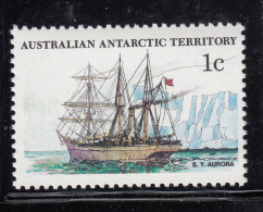 Australian Antarctic Territory 1974-81 MNH Scott #L37 1c S.Y. Aurora - Ships - Neufs