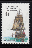 Australian Antarctic Territory 1974-81 MNH Scott #L52 $1 H.M.S. Resolution - Ships - Neufs