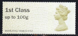 GB 2014 QE2 1st Class To 100gms Post & Go Olive Brown Unused No Gum ( F80 ) - Post & Go Stamps