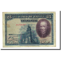 Billet, Espagne, 25 Pesetas, 1928-08-15, KM:74a, TB - 1-2-5-25 Pesetas