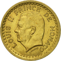 Monnaie, Monaco, Louis II, Franc, Undated (1943), Poissy, TTB, Cupro-Aluminium - 1922-1949 Louis II