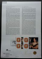 Portugal 150 Years Of Portuguese Postage Stamps (ms On Info Sheet) - Lettres & Documents