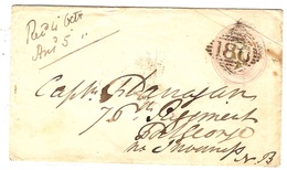 1846- Enveloppe E P One Penny  Cancelled 180 - Cartas & Documentos