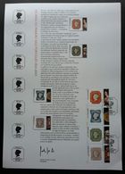 Portugal 150 Years Of Portuguese Postage Stamps (stamp On Info Sheet) - Brieven En Documenten