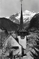 SUISSE KANDERSTEG L' EGLISE CATHOLIQUE ET BLUMLISAP  CARTE PHOTO DENTELEE PM - Steg