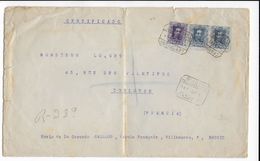 ESPAGNE - 1925 - ENVELOPPE RECOMMANDEE De MADRID "SECCION NOCTURNA" => TOULOUSE - Storia Postale