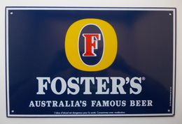 Plaque émaillée - Bière " FOSTER'S " - Plaques émaillées (après 1960)