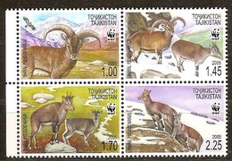 Tadjikistan 2005 Yvertn° 296-299 *** MNH Cote 8,00 Euro Faune WWF - Tadjikistan