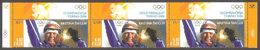 Torino-2006 Olympic Winners Estonia 2006 MNH Stamp Top Strip Of 3 With Labels Mi 548 - Winter 2006: Turin