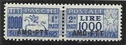 1954 Italia Italy Trieste A  CAVALLINO 1000 LIRE MNH** Pacchi Postali Parcel Post - Postpaketen/concessie