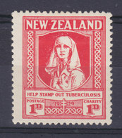 New Zealand 1929 Mi. 177   1p. + 1p. Tuberkulosefürsorge Krankenschwester Tuberculosis,  MH* - Neufs