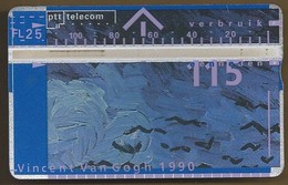 Telefoonkaart.- 005C05002. Nederland. PTT Telecom. 115 Eenheden. Vincent Van Gogh 1990. Auvers-sur-Oise, Juli 1890 - Publiques