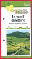 Fiches Randonnées Et Promenades, Le Massif Du Mézenc, Haute Loire (43), Région Auvergne - Sports