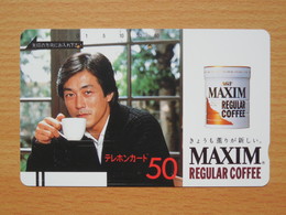 Japon Japan Free Front Bar, Balken Phonecard / 110-8668 / Maxim Coffee - Publicité