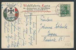 Wohlfahrts - Karte Verstuurd Uit Eupen Met Germania 5Pf. - OC55/105 Eupen & Malmédy
