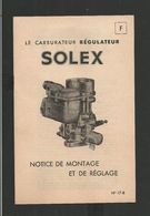 SOLEX Notice N° 17B - Matériel Et Accessoires