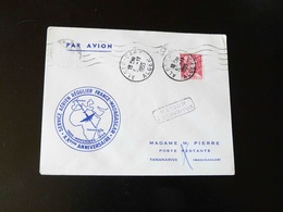 XX IEME ANNIVERSAIRE  SERVICE AERIEN REGULIER FRANCE - MADAGASCAR - CACHET ALGER - 1927-1959 Lettres & Documents