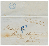 10 1871 Taxe "6d" + "Par PENELOPE" Sur Lettre Avec Texte Daté "TAMATAVE Pour L' ILE MAURICE. TB. - Altri & Non Classificati