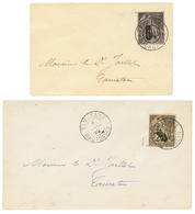 22 1892 2 Lettres Locales Avec 5 S/ 25c(n°7) Et 5 S/ 10c(n°6). TTB. - Other & Unclassified