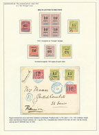 64 SURCHARGES De 1902 (1ère Série) : N°48 à N°50 Dont Surcharges Renversée(48a, 49a, 50a). 9 Timbres + 3 Lettres(dont N° - Andere & Zonder Classificatie