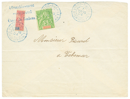 78 1904 MOITIE Du 50c(n°82) + 5c Obl. DIEGO-SUAREZ Sur Enveloppe Pour VOHEMAR. Superbe. - Autres & Non Classés
