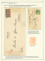 86 Type GROUPE : Collection 7 Lettres Montées Sur Feuilles D' EXPOSITIONS. TTB. - Autres & Non Classés