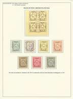 112 CONSULAIRES ANGLAIS : 1895 Collection 32 Timbres Montés Sur Feuille D' Expositions. 3 Paires Sans Dentelures De Sépa - Autres & Non Classés