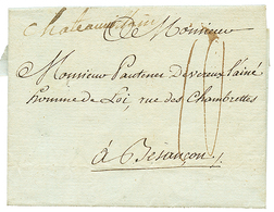 192 "CHATEAU VILLAIN" : 1791 "CHATEAU VILLAIN" Manuscrit Sur Lettre Avec Texte "ARC EN BARROIS". TTB. - Sonstige & Ohne Zuordnung