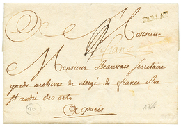 227 1766 SARLAT + "FRANC" Manuscrit Sur Lettre Pour PARIS. Indice 20. TB. - Andere & Zonder Classificatie