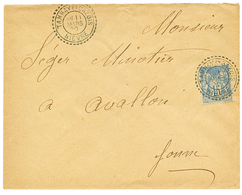 251 1900 15c SAGE Obl. Cachet Perlé TAMNAY EN BAZOIS Sur Enveloppe Pour AVALLON. Superbe. - Other & Unclassified