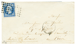 333 GUERRE De CRIMEE : 1855 20c(n°14) TTB Margé Obl. Rouleau De Gros Points Sur Enveloppe De PARIS Pour Le PIREE. Tarif  - Army Postmarks (before 1900)