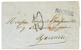 342 1856 MER NOIRE + Taxe 10 Sur Lettre Avec Texte De "KAMIESCH" Pour La FRANCE. Verso, CONSTANTINOPLE. TB. - Army Postmarks (before 1900)