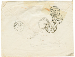 370 POSTE FERROVIAIRE - Cachet D' ESSAI : 1866 Cachet D' Essai PARIS A STRASBOURG Au Verso D'une Enveloppe(pd) De BELGIQ - 1853-1860 Napoléon III