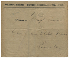 393 PARIS - EXPOSITION UNIVERSELLE DE 1867 : 1867 EXPOSITION UNIVERSELLE POSTES + Cachet Bleu EXPOSITION UNIVERSELLES /d - 1863-1870 Napoléon III. Laure