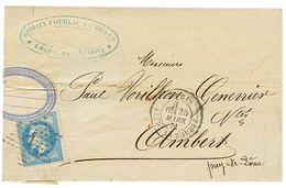 445 COMMUNE DE PARIS : 1871 20c(n°29) Obl. Etoile + PARIS 25 Mars 71 Sur Lettre Pour AMBERT. TTB. - Guerre De 1870
