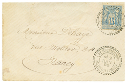 492 MEURTHE ET MOSELLE : 1895 15c SAGE Obl. Superbe Cachet LAY-ST CRISTOPHE Sur Enveloppe. TTB. - 1876-1878 Sage (Typ I)