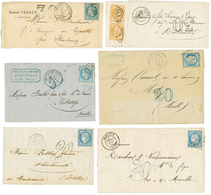 511 1871 Lot De 6 Lettres Affranchies Avec Taxe Tampon 30 Ou 20 Pour L' ALSACE-LORRAINE. TTB. - Other & Unclassified