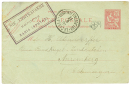 568 CRETE : 1911 Entier 10c Obl. Cachet Italien LA CANEA Pour L' Allemagne. Utilsation Rare. TTB. - Other & Unclassified